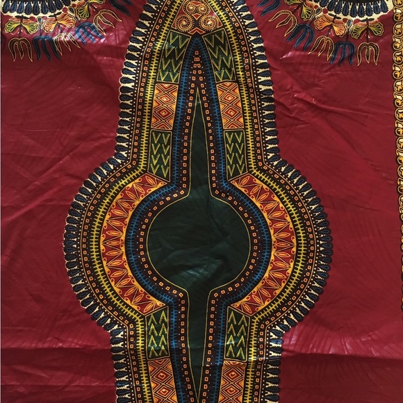 African Print Ankara Red Dashiki Handmade Headwrap - Picture 2 of 9